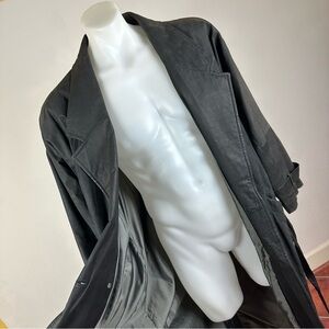 Euro-Mode Black Leather Duster